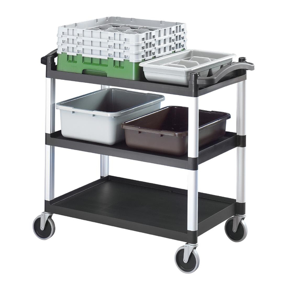 Cambro großer Servierwagen mit 3 Ablagen 1 Cambro großer Servierwagen mit 3 Ablagen