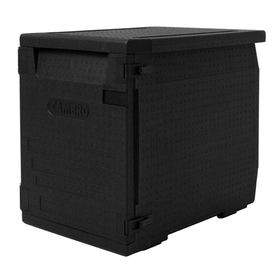 Cambro isolierter Frontlader Lebensmitteltransportbehälter 126L mit 9 Schienen 1 Cambro isolierter Frontlader Lebensmitteltransportbehälter 126L mit 9 Schienen