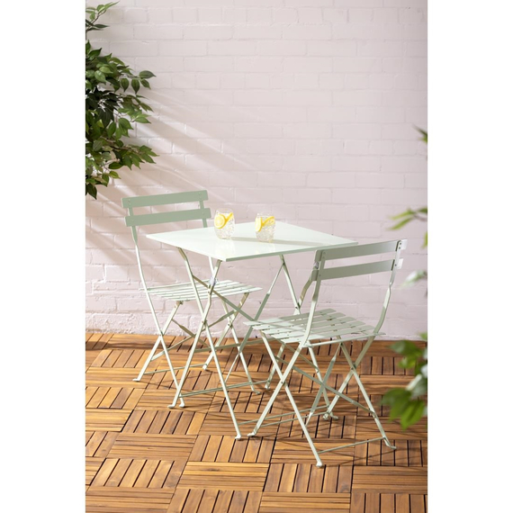 Bolero Pavement Style Klappstühle aus Stahl Hellgrün (2er Pack) (2 Stück) 7 Bolero Pavement Style Klappstühle aus Stahl Hellgrün (2er Pack) (2 Stück)