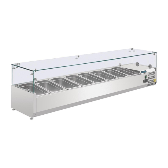 Polar Serie G Aufsatzkühlvitrine 8 x GN1/4 1 Polar Serie G Aufsatzkühlvitrine 8 x GN1/4