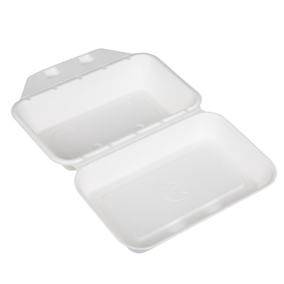 Fiesta Kompostierbare Bagasse Lebensmittelbehälter 9x6" (200 Stück) 3 Fiesta Kompostierbare Bagasse Lebensmittelbehälter 9x6" (200 Stück)