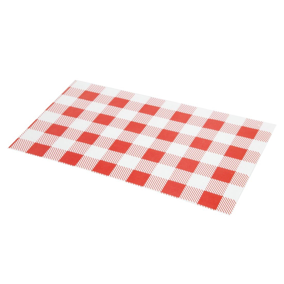 Fettabweisende Papierbögen Rotes Karo 190 x 310mm (200 Stück) 2 Fettabweisende Papierbögen Rotes Karo 190 x 310mm (200 Stück)