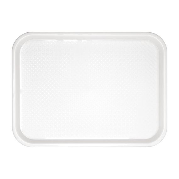 Olympia Kristallon Polypropylen Fast Food Tablett Weiß Klein 345mm 1 Olympia Kristallon Polypropylen Fast Food Tablett Weiß Klein 345mm