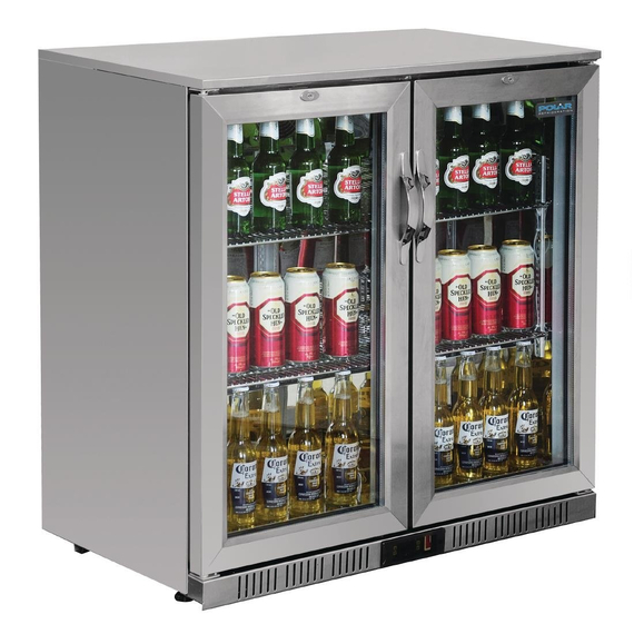 Polar Serie G Edelstahl Barkühlschrank mit 2 Klapptüren 208L Polar Serie G Edelstahl Barkühlschrank mit 2 Klapptüren 208L