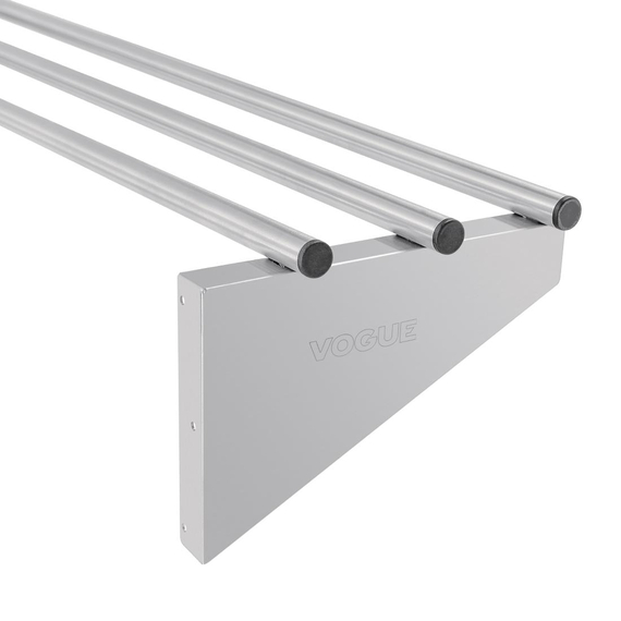 Vogue Edelstahl Wandregal 120x30cm 2 Vogue Edelstahl Wandregal 120x30cm