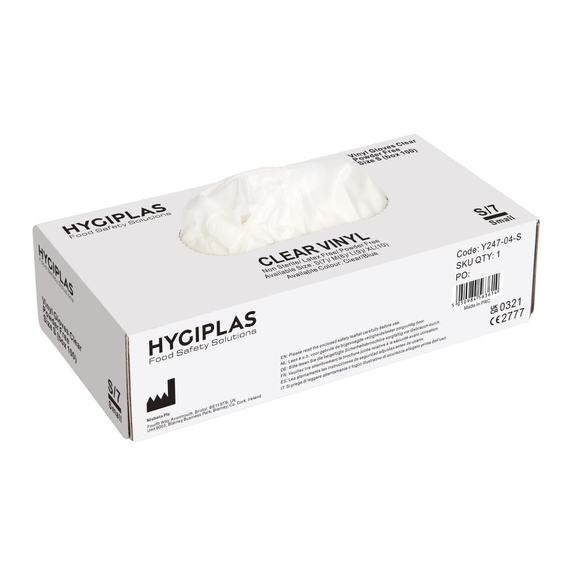 Hygiplas Vinylhandschuhe puderfrei transparent S (100 Stück) 4 Hygiplas Vinylhandschuhe puderfrei transparent S (100 Stück)