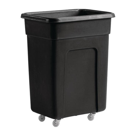 Kleiner Trolley aus schwarzem Polyethylen Kleiner Trolley aus schwarzem Polyethylen
