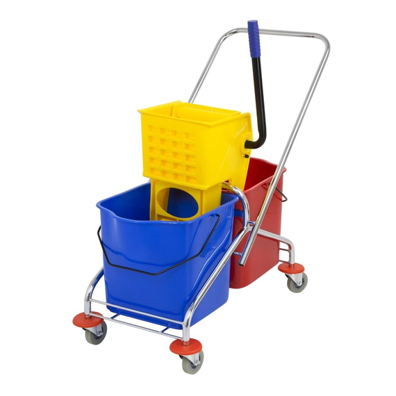 Jantex doppelter Moppeimer mit Mopppresse 2 x 23L Jantex doppelter Moppeimer mit Mopppresse 2 x 23L
