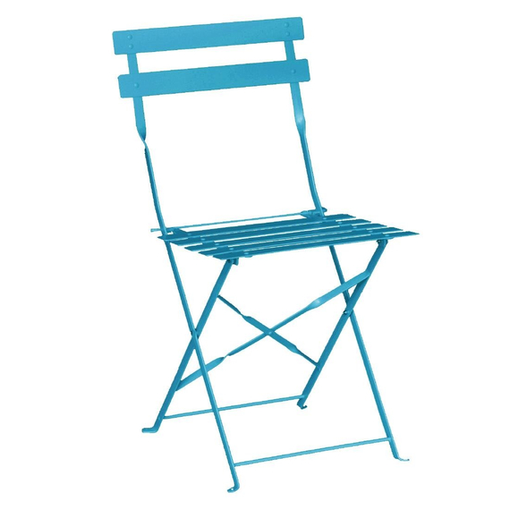 Bolero klappbare Terrassenstühle Stahl azurblau (2 Stück) Bolero klappbare Terrassenstühle Stahl azurblau (2 Stück)