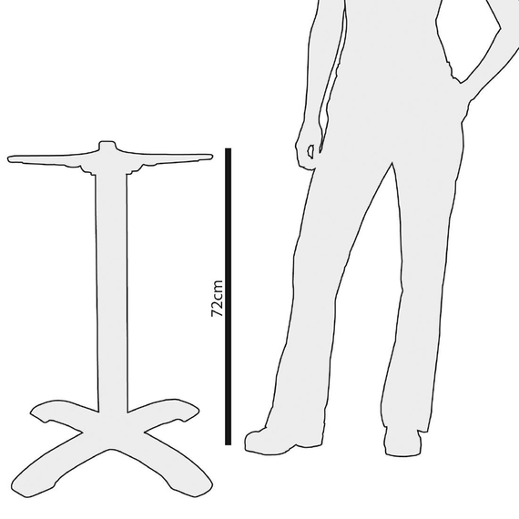 Bolero Tischfuß Gusseisen 72cm hoch Bolero Tischfuß Gusseisen 72cm hoch