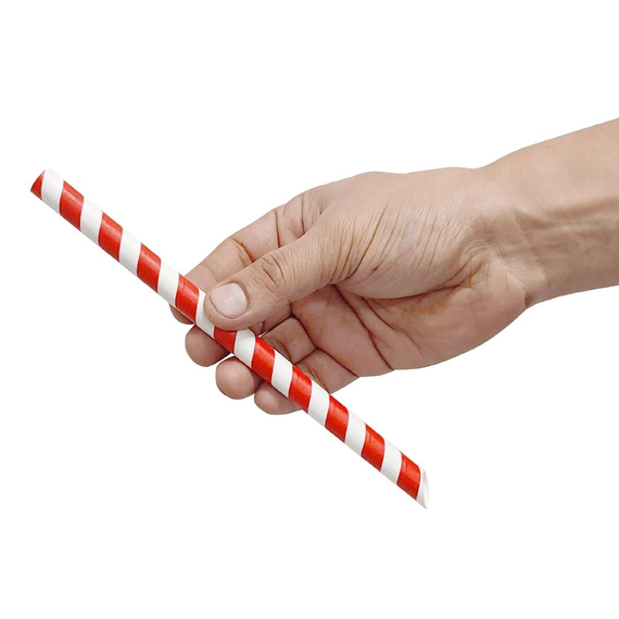 Fiesta Kompostierbarer Bubble Tea Strohhalm Rot & Weiß 12x210mm (150 Stück) 2 Fiesta Kompostierbarer Bubble Tea Strohhalm Rot & Weiß 12x210mm (150 Stück)