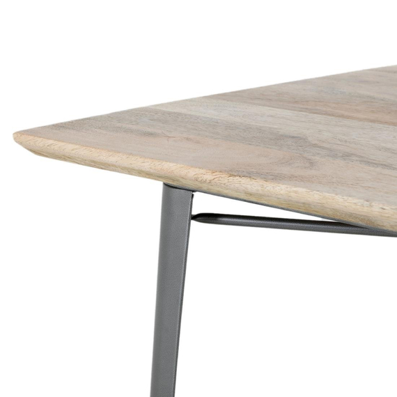 Bolero Bistro Esstisch Mango Holzplatte Gunmetal Rahmen 1450mm 4 Bolero Bistro Esstisch Mango Holzplatte Gunmetal Rahmen 1450mm