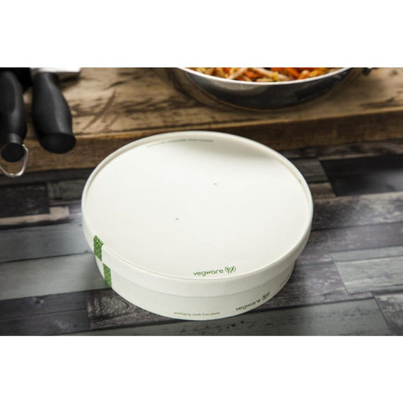 Kompostierbare Deckel der Vegware 185-Serie (300 Stück) 6 Kompostierbare Deckel der Vegware 185-Serie (300 Stück)