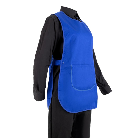 Weißes Tabard mit Tasche Königsblau 4 Weißes Tabard mit Tasche Königsblau