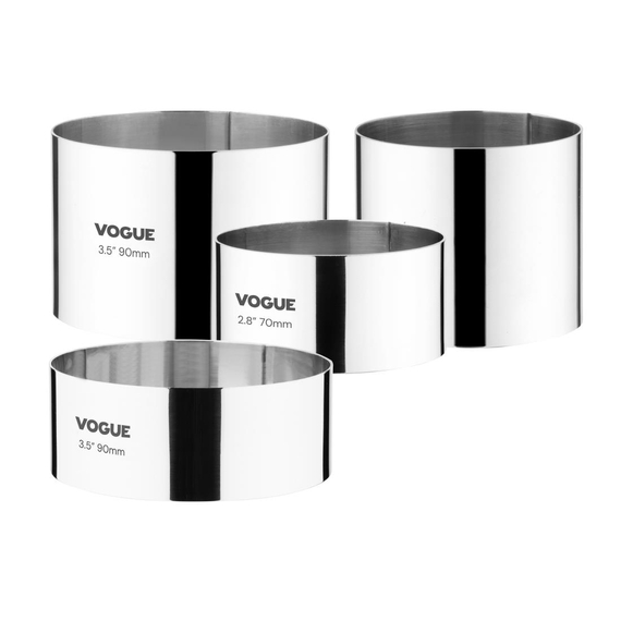 Vogue Moussering Edelstahl 3,5 x 9cm 3 Vogue Moussering Edelstahl 3,5 x 9cm