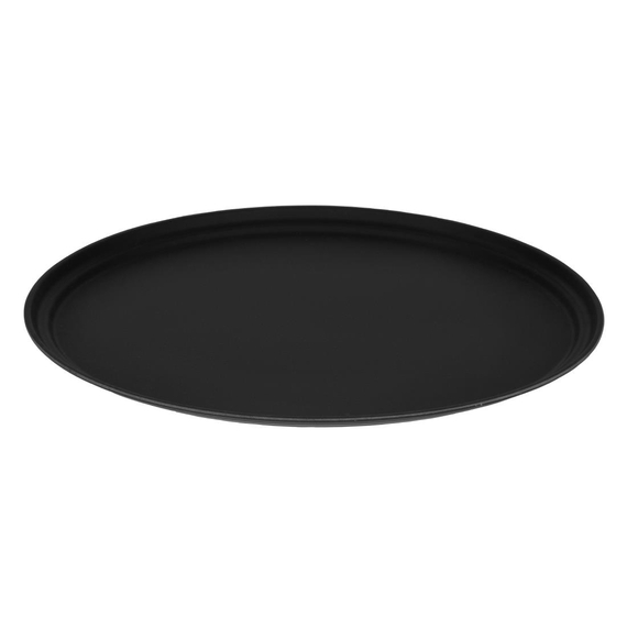 Cambro Camtread Großes Fiberglas-Ovaltablett mit rutschfester Oberfläche Schwarz 600mm 3 Cambro Camtread Großes Fiberglas-Ovaltablett mit rutschfester Oberfläche Schwarz 600mm