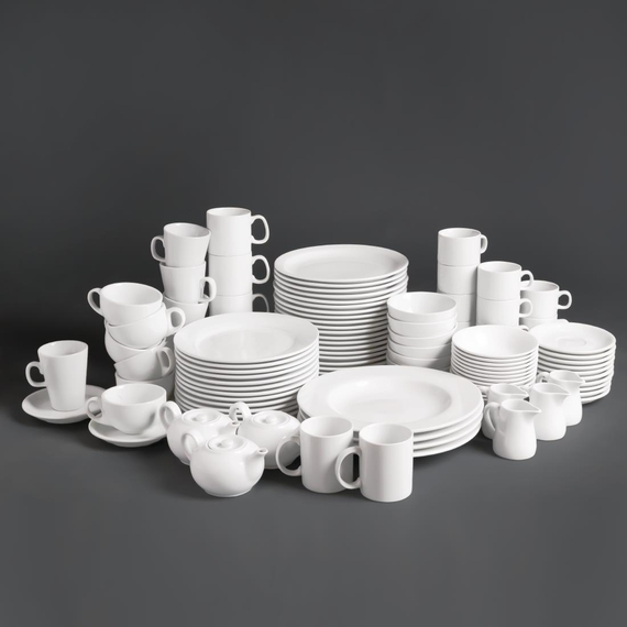 Olympia Whiteware Cappuccinotassen 28,4cl (12 Stück) 8 Olympia Whiteware Cappuccinotassen 28,4cl (12 Stück)