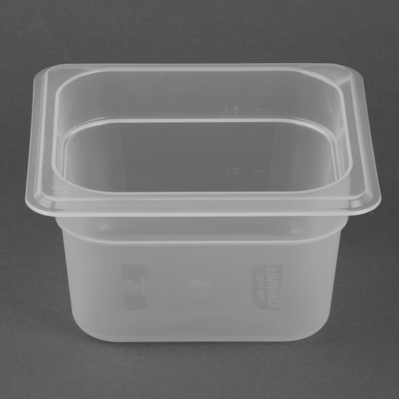 Nisbets Essentials Polypropylen 1/6 Gastronorm Behälter 100mm 4 Nisbets Essentials Polypropylen 1/6 Gastronorm Behälter 100mm
