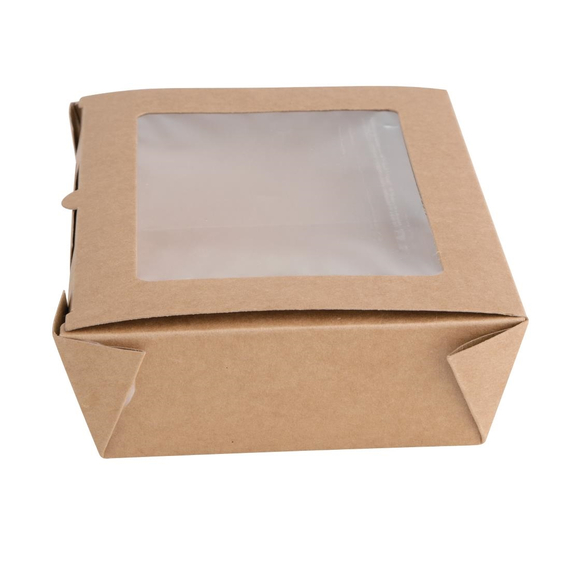 Fiesta Compostable kompostierbare Salatschüsseln mit PLA-Fenstern 1200ml (200 Stück) 2 Fiesta Compostable kompostierbare Salatschüsseln mit PLA-Fenstern 1200ml (200 Stück)