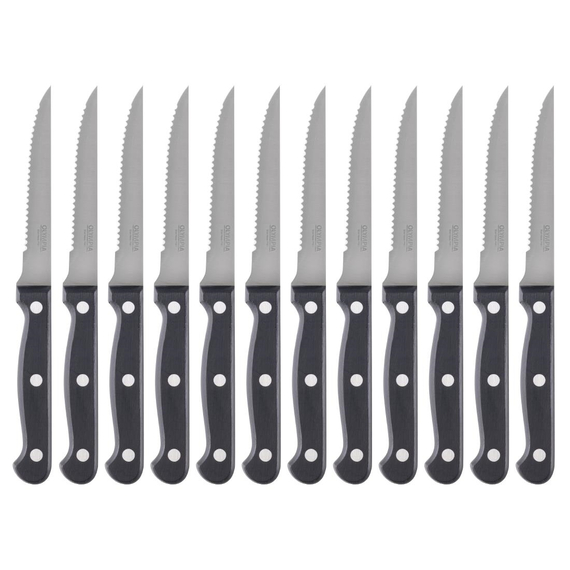 Olympia Steakmesser mit schwarzem Griff 21,5cm (12 Stück) Olympia Steakmesser mit schwarzem Griff 21,5cm (12 Stück)