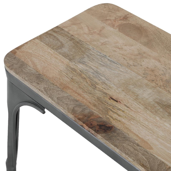 Bolero Bistro Sitzbank Innenbereich Mangoholz & Gunmetal Stahlrahmen 1000mm (2 Stück) 3 Bolero Bistro Sitzbank Innenbereich Mangoholz & Gunmetal Stahlrahmen 1000mm (2 Stück)