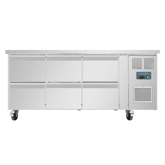 Polar Serie U GN-Kühltisch mit 6 Schubladen 465L 2 Polar Serie U GN-Kühltisch mit 6 Schubladen 465L