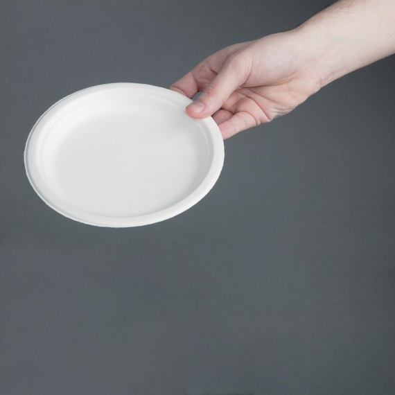 Fiesta Compostable kompostierbare Zuckerrohrteller 17,9cm (50 Stück) 5 Fiesta Compostable kompostierbare Zuckerrohrteller 17,9cm (50 Stück)