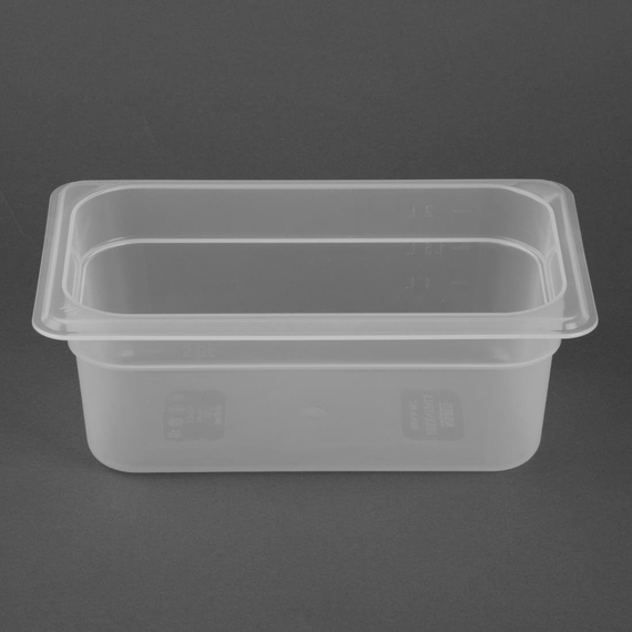 Nisbets Essentials Polypropylen 1/4 Gastronormbehälter 100mm 4 Nisbets Essentials Polypropylen 1/4 Gastronormbehälter 100mm