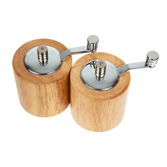 Olympia Salz- und Pfeffermühlenset Heveaholz 8cm 3 Olympia Salz- und Pfeffermühlenset Heveaholz 8cm