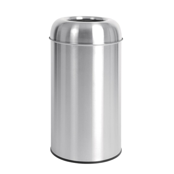 Bolero offener Edelstahl Abfallbehälter silber 40L Bolero offener Edelstahl Abfallbehälter silber 40L