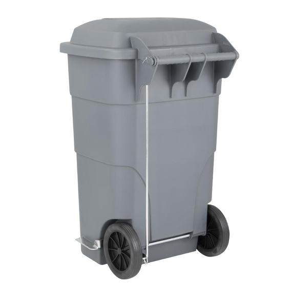 Jantex 120Ltr Mülltonne mit Fußpedal Grau 3 Jantex 120Ltr Mülltonne mit Fußpedal Grau