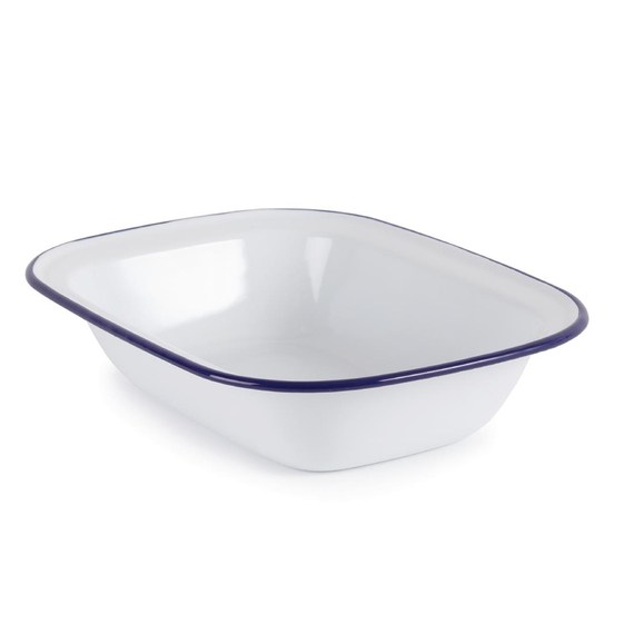 Olympia rechteckige Speiseschale weiß-blau 19 x 28cm (6 Stück) 3 Olympia rechteckige Speiseschale weiß-blau 19 x 28cm (6 Stück)