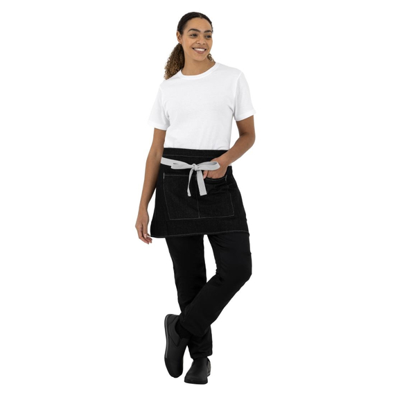Southside kurze Denimbistroschürze schwarz 4 Southside kurze Denimbistroschürze schwarz