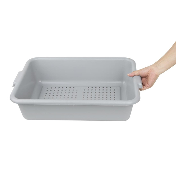 Vogue EDLP Plastic Perforated Storage Box Grey 4 Vogue EDLP Plastic Perforated Storage Box Grey