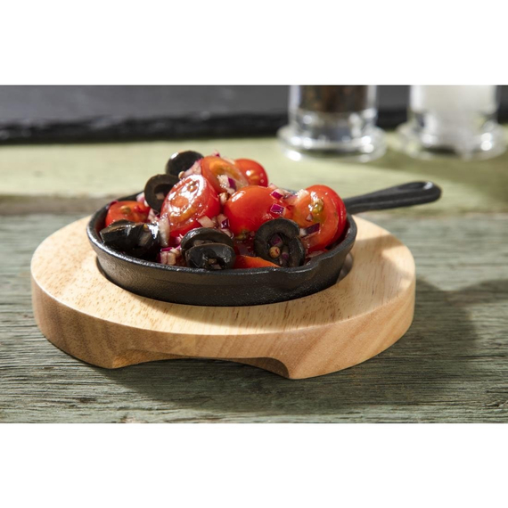 Olympia Holzbrett für Servierpfanne 11,5cm 6 Olympia Holzbrett für Servierpfanne 11,5cm