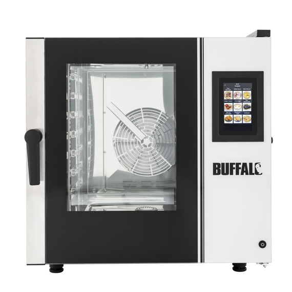 Buffalo Freistehender Smart Touchscreen Kombiöfen 7 x GN 1/1 mit Installationskit Buffalo Freistehender Smart Touchscreen Kombiöfen 7 x GN 1/1 mit Installationskit