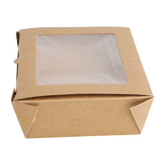 Fiesta Recycelbare Salatbox mit PET-Fenster 1200ml (Packung mit 150 Stück) 2 Fiesta Recycelbare Salatbox mit PET-Fenster 1200ml (Packung mit 150 Stück)