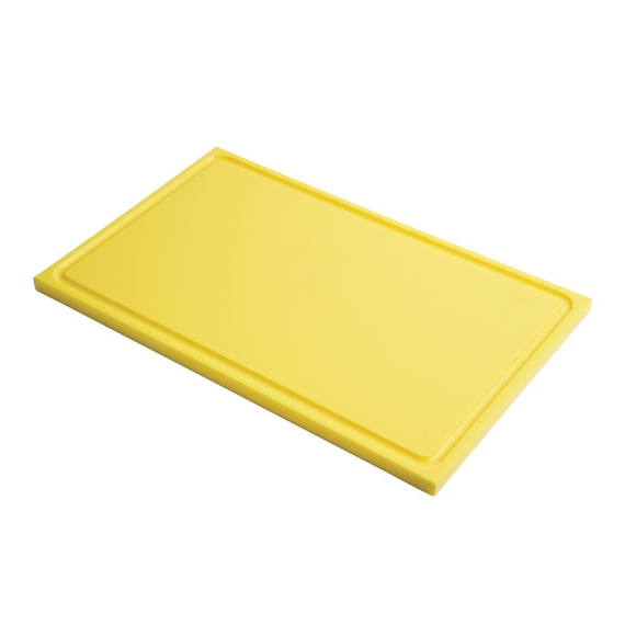 Gastro M Schneidebrett mit Saftrille GN1/1 gelb Gastro M Schneidebrett mit Saftrille GN1/1 gelb