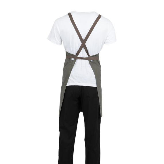 Southside Baumwoll-Canvas Latzschürze Khaki 4 Southside Baumwoll-Canvas Latzschürze Khaki
