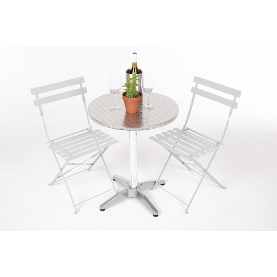 Bolero runder Bistrotisch Edelstahl 1 Bein 60cm 4 Bolero runder Bistrotisch Edelstahl 1 Bein 60cm