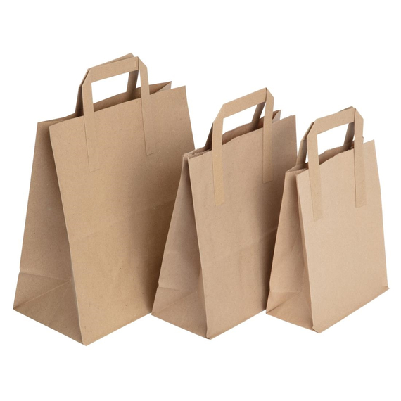 Fiesta Recycelbare Papiertüten Mit Flachen Griffen Braun Groß (250 Stück) 4 Fiesta Recycelbare Papiertüten Mit Flachen Griffen Braun Groß (250 Stück)