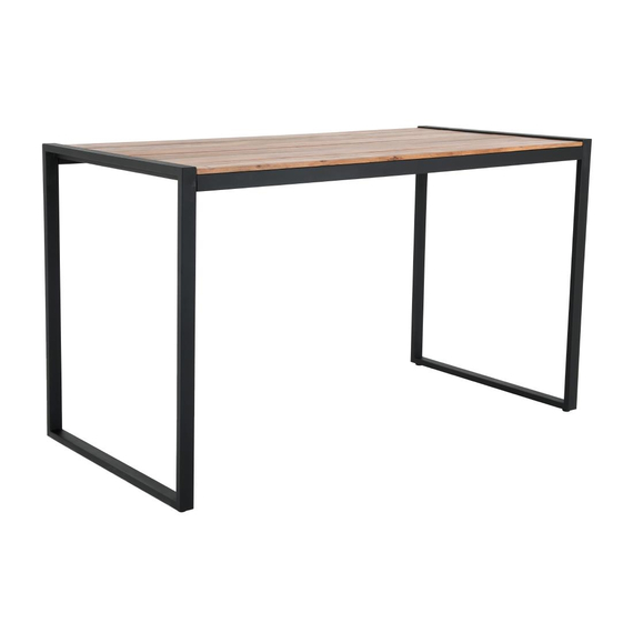 Bolero Industrie-Stehtisch aus Stahl und Akazie, 1800 x 900 mm 1 Bolero Industrie-Stehtisch aus Stahl und Akazie, 1800 x 900 mm