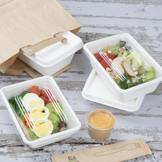 Fiesta Kompostierbare Bagasse Food Container Basen 800ml (100 Stück) 5 Fiesta Kompostierbare Bagasse Food Container Basen 800ml (100 Stück)