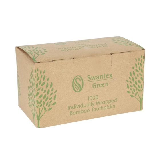 Einzeln verpackte biologisch abbaubare Bambus-Zahnstocher (1000 Stück) 1 Einzeln verpackte biologisch abbaubare Bambus-Zahnstocher (1000 Stück)