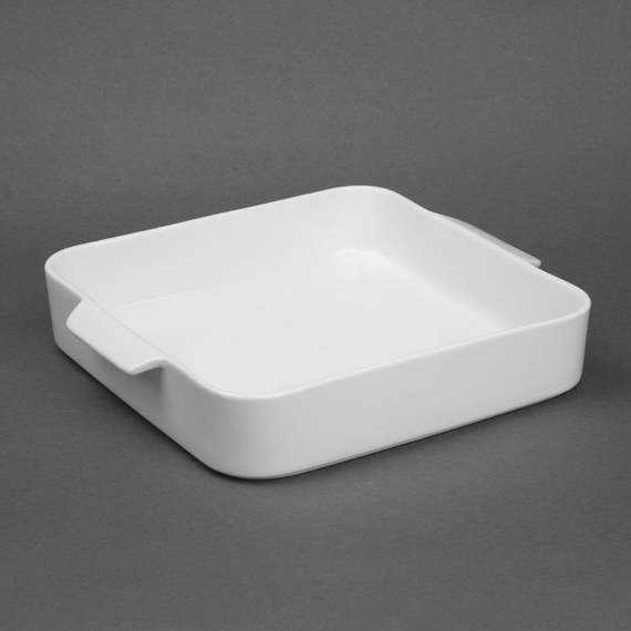 Olympia Whiteware Quadratische Bratform mit Griffen 260x225x50mm (2 Stück) 5 Olympia Whiteware Quadratische Bratform mit Griffen 260x225x50mm (2 Stück)