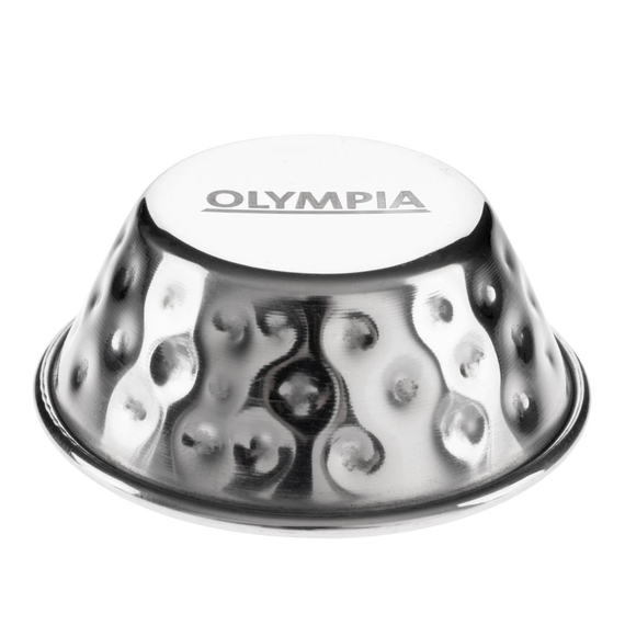 Olympia Soßenbecher aus gehämmertem Edelstahl, 45 ml, 12 Stück 3 Olympia Soßenbecher aus gehämmertem Edelstahl, 45 ml, 12 Stück