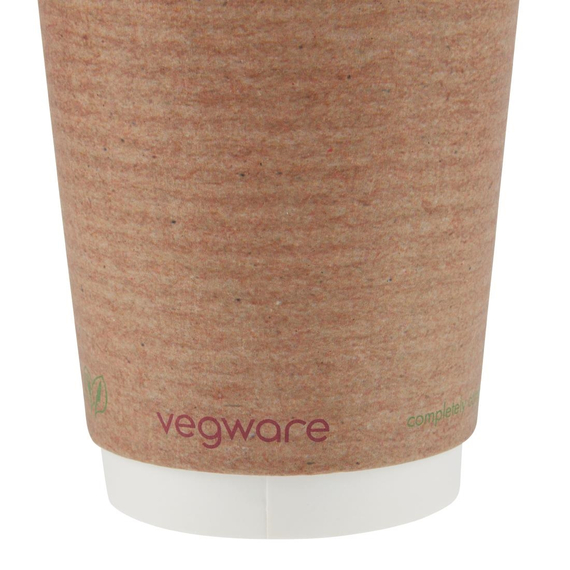 Vegware Kompostierbare doppelwandige Heißgetränkebecher 340ml (500 Stück) 1 Vegware Kompostierbare doppelwandige Heißgetränkebecher 340ml (500 Stück)