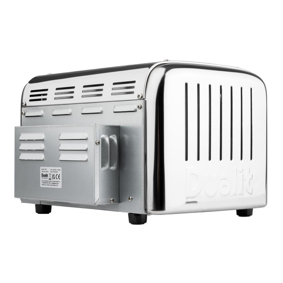 Dualit Cateringtoaster 49900 Edelstahl 4 Schlitze 4 Dualit Cateringtoaster 49900 Edelstahl 4 Schlitze