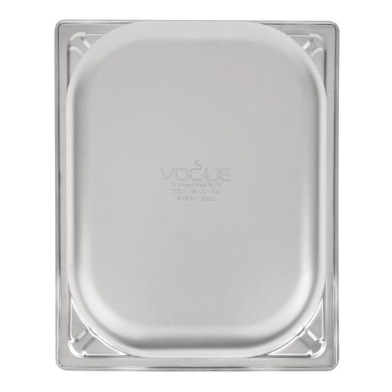 Vogue Strapazierfähiger GN-Behälter 1/2 Edelstahl 100mm 6 Vogue Strapazierfähiger GN-Behälter 1/2 Edelstahl 100mm