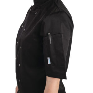 Whites Vegas Kochjacke kurze Ärmel schwarz XS